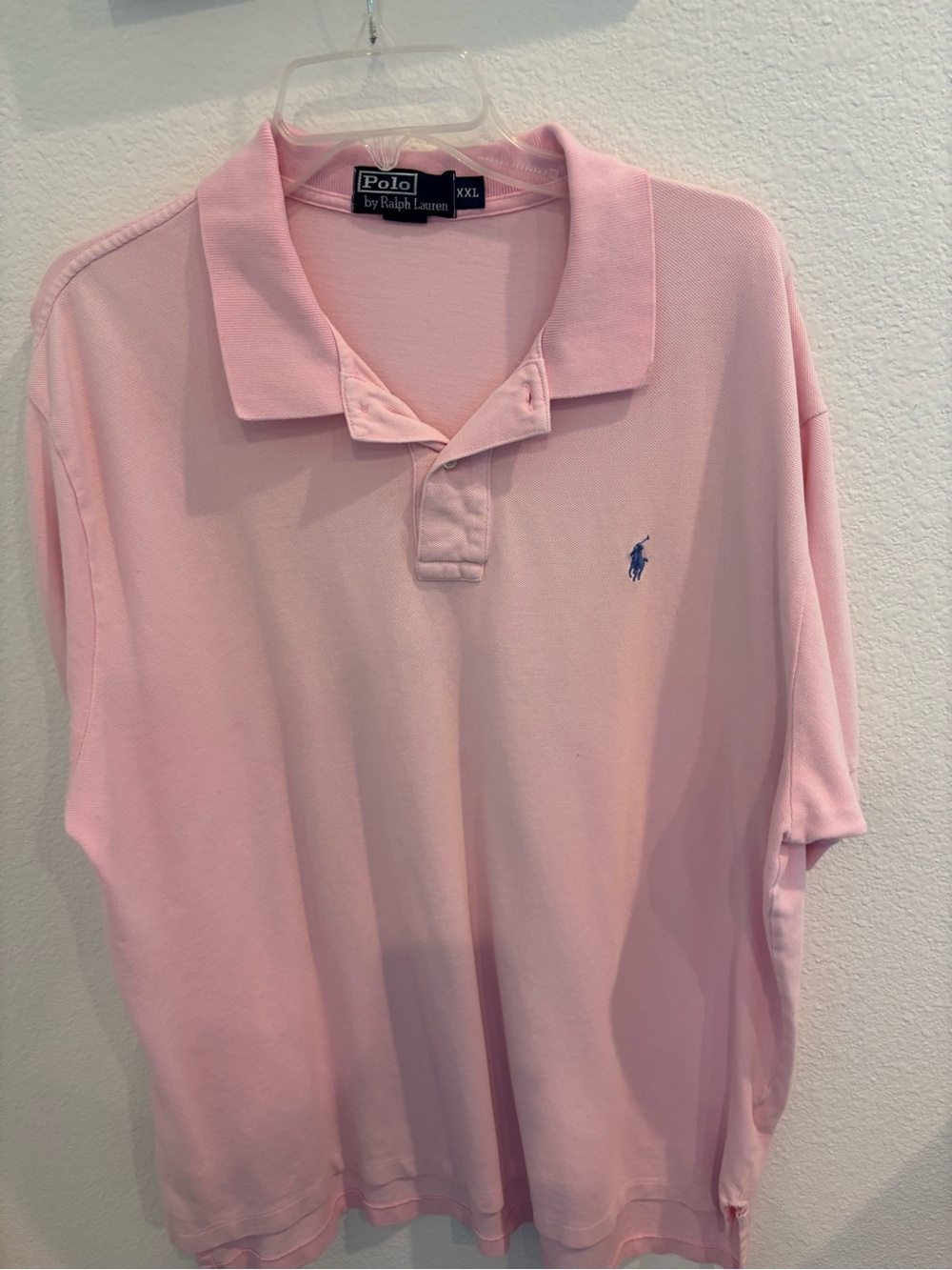 Ralph Lauren Polo Shirt - Light Pink with Navy Logo